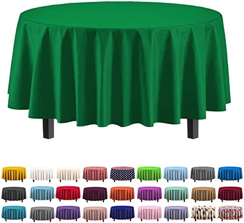 Party Solids 6-Pack Emerald Green Tablecloth