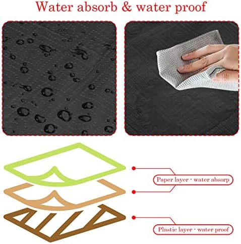 NEWOOK Black Rectangle Tablecloths 6 Pack