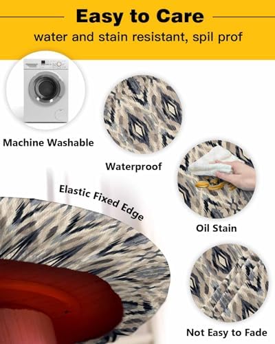 ZOE GARDEN Southwestern Waterproof Round Table Cover