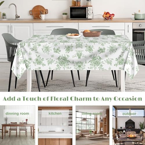 100 Ft Floral Plastic Tablecloth Roll with Cutter Box for Wedding Decor