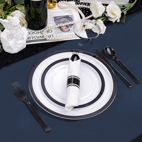 Easy-Going 6 Pack Navy Tablecloths 60x102 Inch