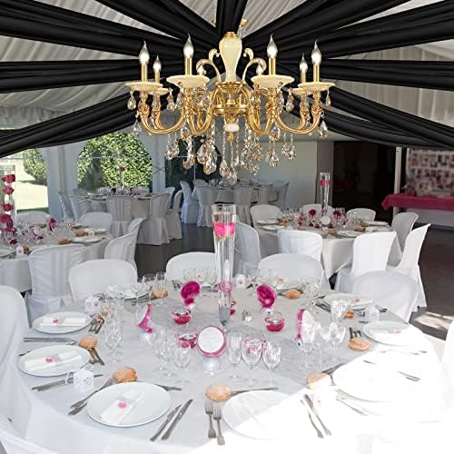 Moukeren 2 Pieces 54 Inch x 300 Feet Plastic Tablecloth Roll with Slide Cutter