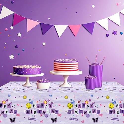 Pop Music Themed Tablecloths - 3pcs Waterproof Plastic Covers