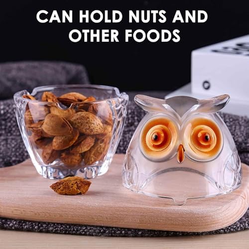 Owl Candy Jar Glass Storage Container Decorative Serving Dish