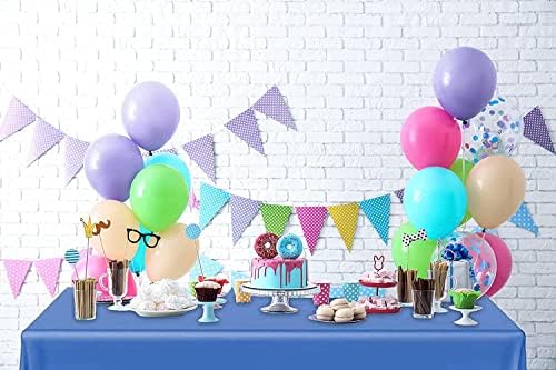 DecorRack 6 Pack Rectangular Tablecloths 54 x 108 inch Royal Blue BPA-Free