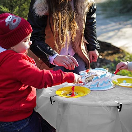 300 ft White Premium Disposable Waterproof Table Cloth Rolls for Outdoor Events