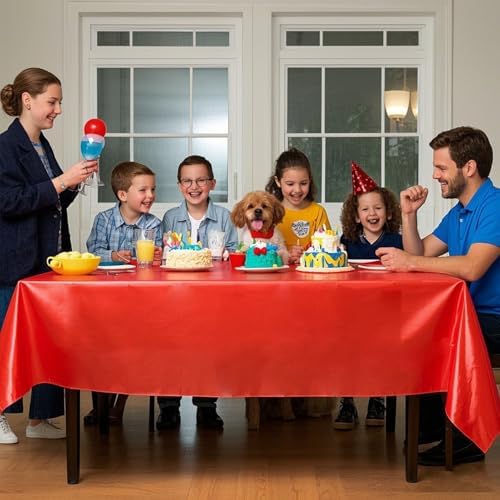 12 Pcs Puppy Dog Paw Print Color Plastic Tablecloths