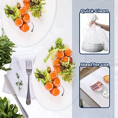 TULLIPAK 154 Pack White Tablecloths 36x108in USA Made