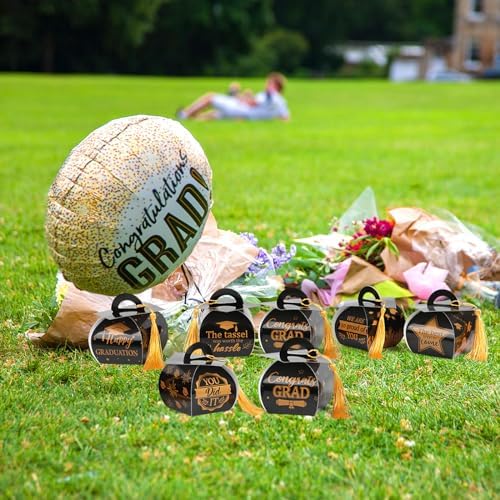 CCINEE 30 Pcs Graduation Cap Candy Box Set
