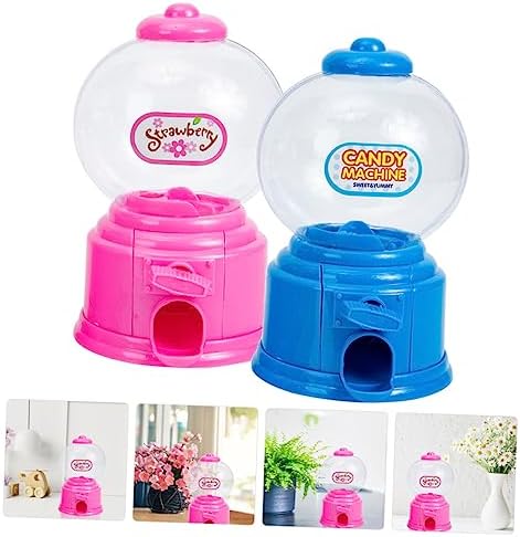 MERRYHAPY Mini Gumball Machine Toy Plastic Candy Dispenser for Kids Coin-Operated Sweet Treats Catcher