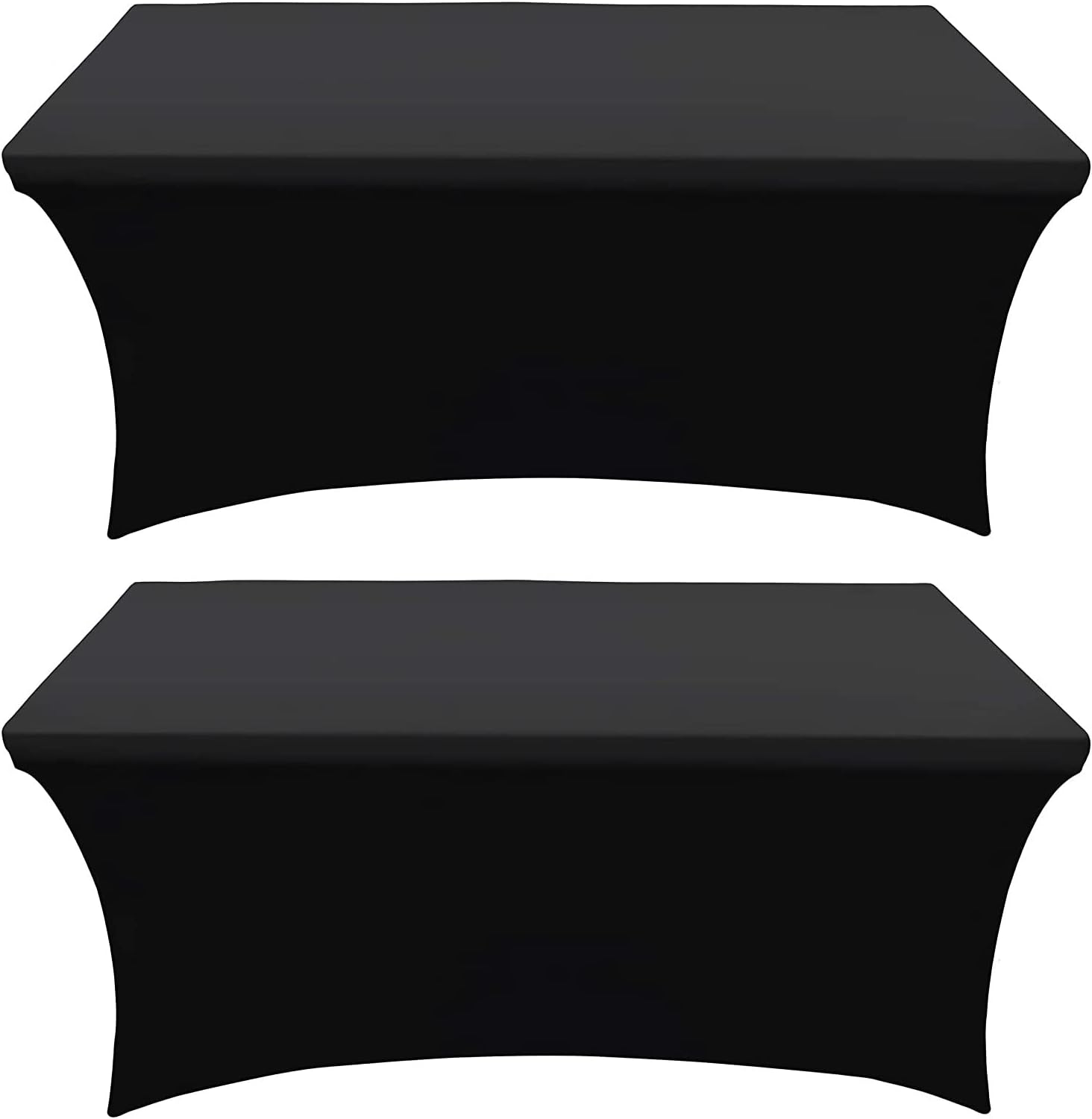 8 Ft Black Spandex Tablecover for Folding Tables