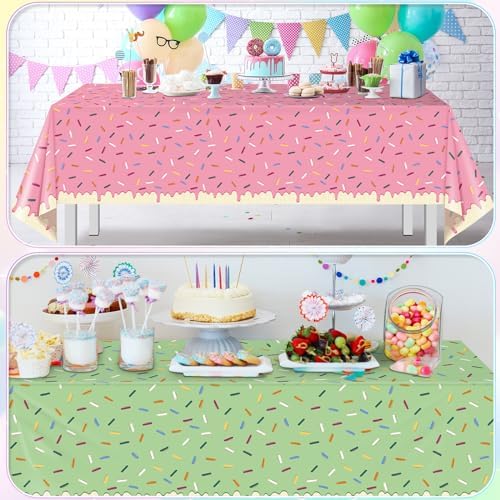 Hallswl 6 Pack Ice Cream Themed Tablecloths