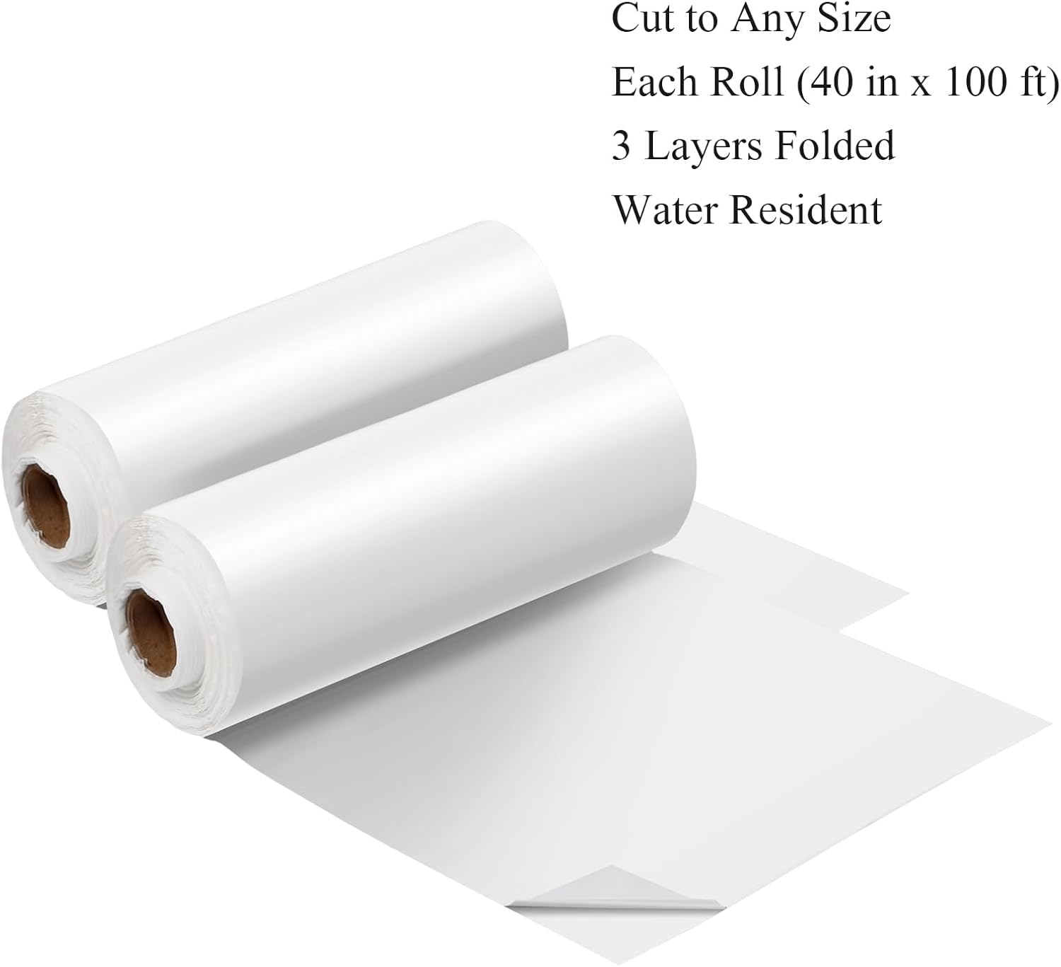 Moukeren 40 x 100 Plastic Tablecloth Roll