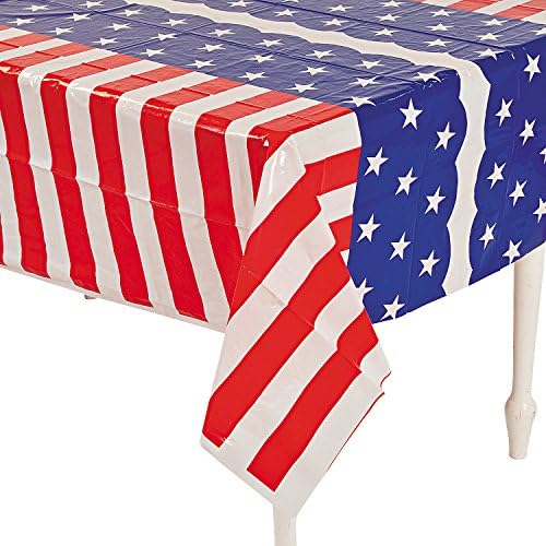 Fun Express Stars and Stripes Tablecloth - 1 Piece