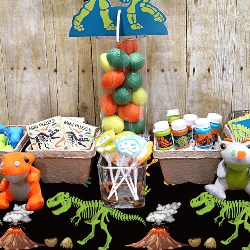 2 Pack Dinosaur Tablecloth 54x108 Inch Waterproof Dino Party Cover for Kids Boy Birthday Decorations