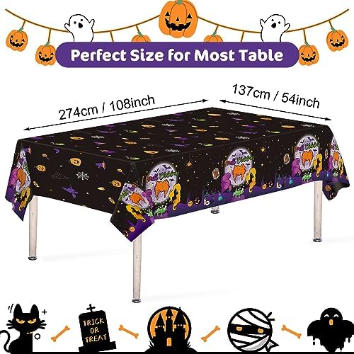 3 Pack Hocus Pocus Halloween Tablecloths 108x54 Inch