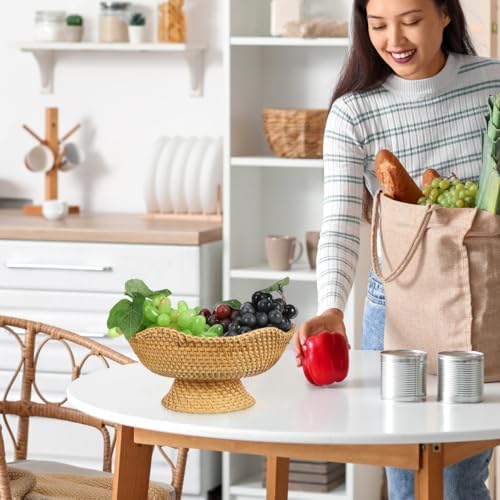 PRETYZOOM Rattan Fruit Bowl 98 Inches