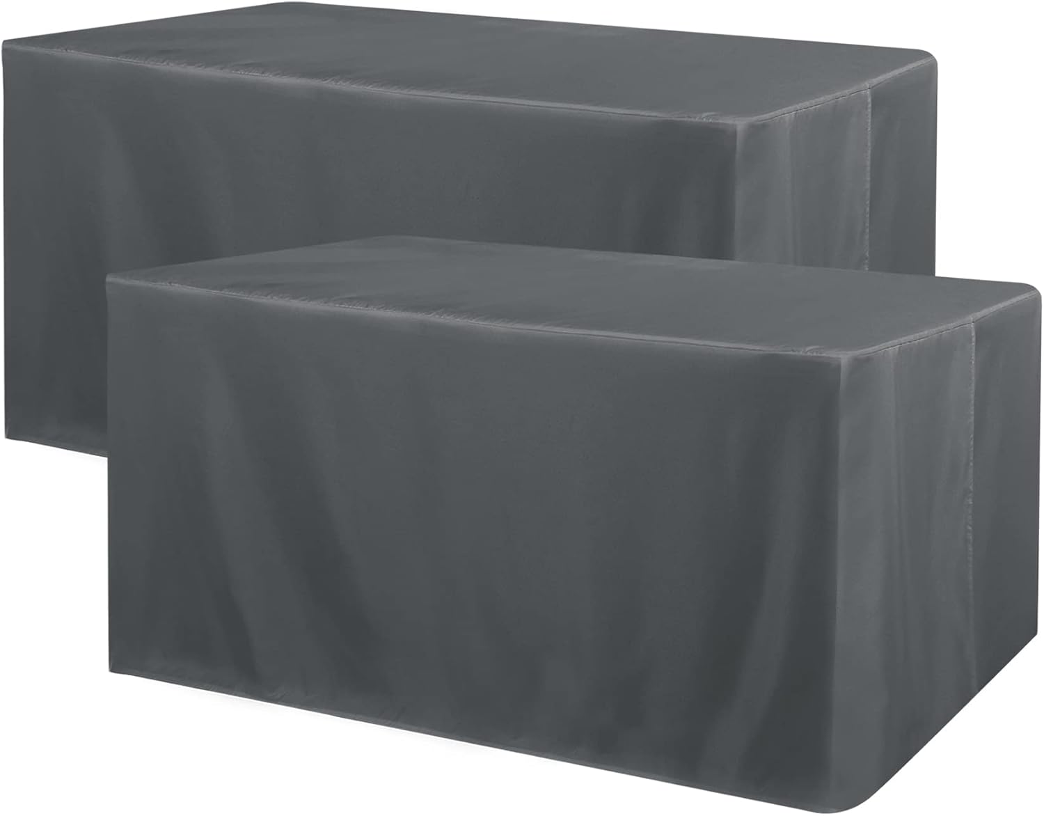 Obstal 2 Pack Tablecloths for 4 Foot Rectangular Tables - Dark Grey Water Resistant