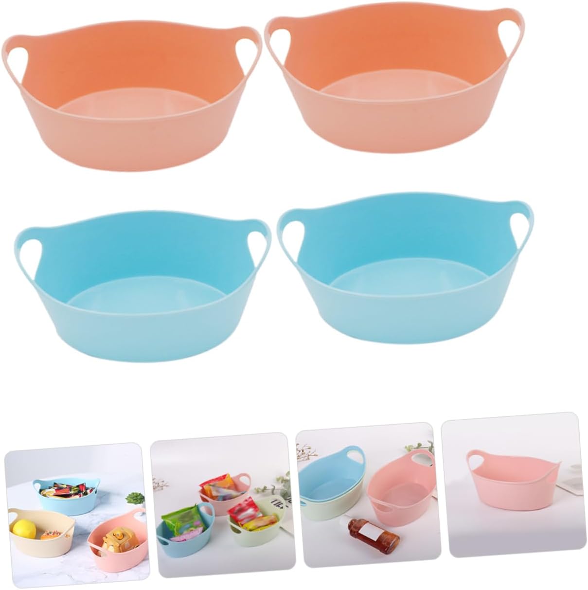 HEALLILY 4pcs Snack Ingot Candy Basket Decorative Storage Box for Halloween Party Favors and Home Organization