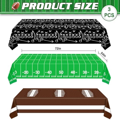 Esjay Football Tablecloths 3 Pack 54x72