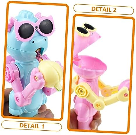 6pcs Dinosaur Lollipop Holder Robot Toy for Parties and Birthdays
