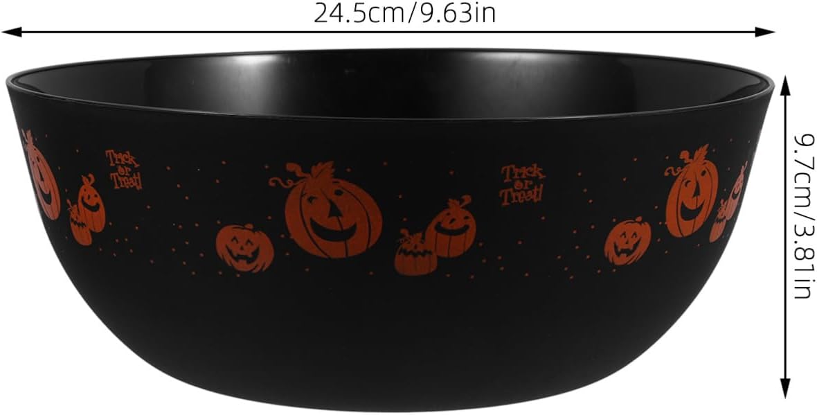 Halloween Candy Bowl Black Plastic