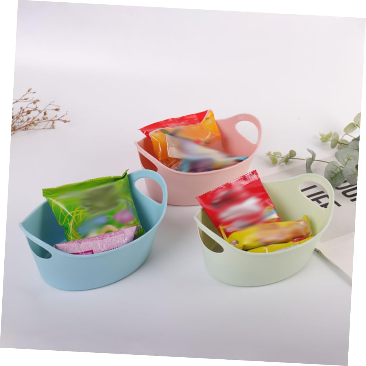 HEALLILY 4pcs Snack Ingot Candy Basket Decorative Storage Box for Halloween Party Favors and Home Organization