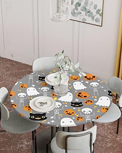 Halloween Fitted Round Tablecloth with Elastic Edge