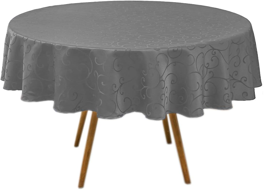 Marina Decoration Luxury Jacquard Tablecloth 60 Inch Round