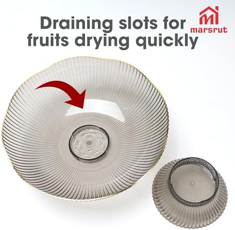 Marsrut Grey Plastic Vintage Fruit Bowl Storage Basket