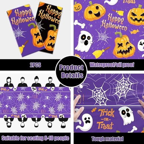 OHOME Halloween Tablecloth Set 2 Pack