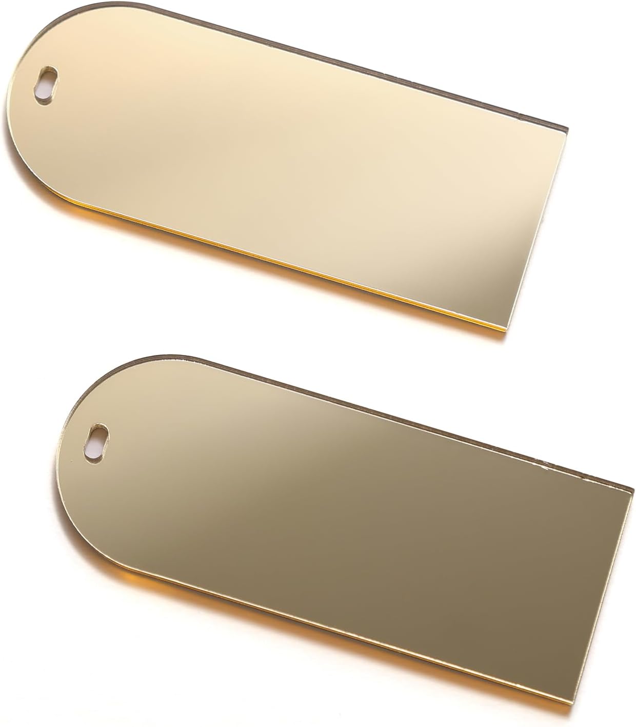 UNIQOOO 20 Pcs Mirror Gold Acrylic Place Cards for Events