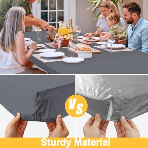 Spotjoy Rectangle Tablecloth Waterproof 30x72 for 6 Foot Folding Tables
