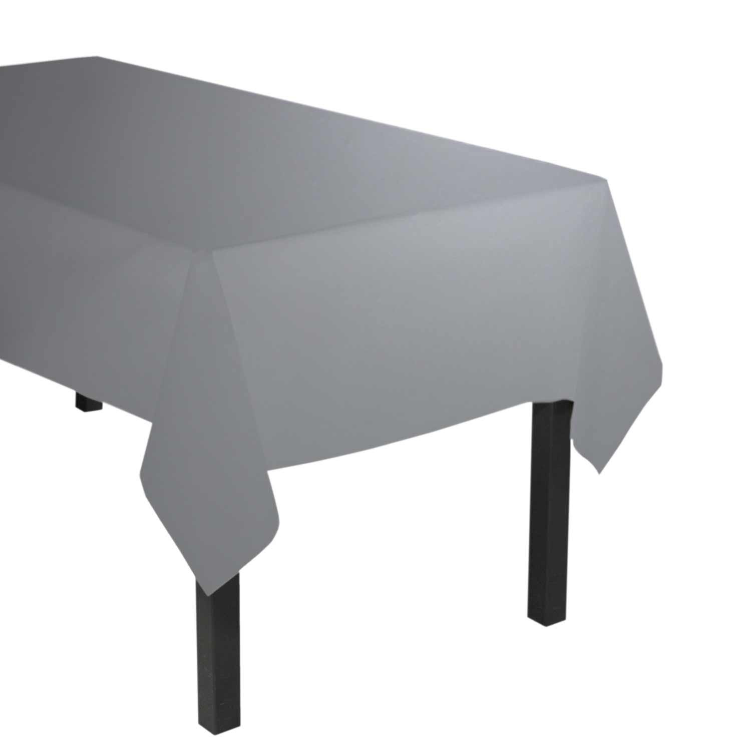 Party Essentials VM54108 ValuMost Rectangular Tablecover 108x54 Silver Case of 24