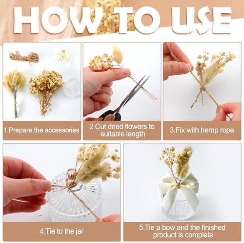 Honeydak 12 Piece Glass Candy Jar Set with Lids and Decorations