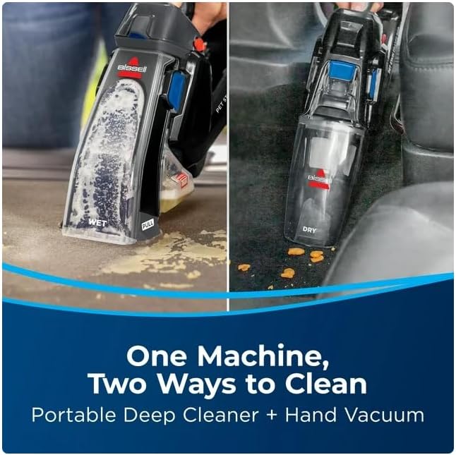 Bissell Pet Stain Eraser Duo Portable Deep Cleaner and Dry Hand Vacuum