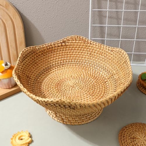 PRETYZOOM Rattan Fruit Bowl 98 Inches