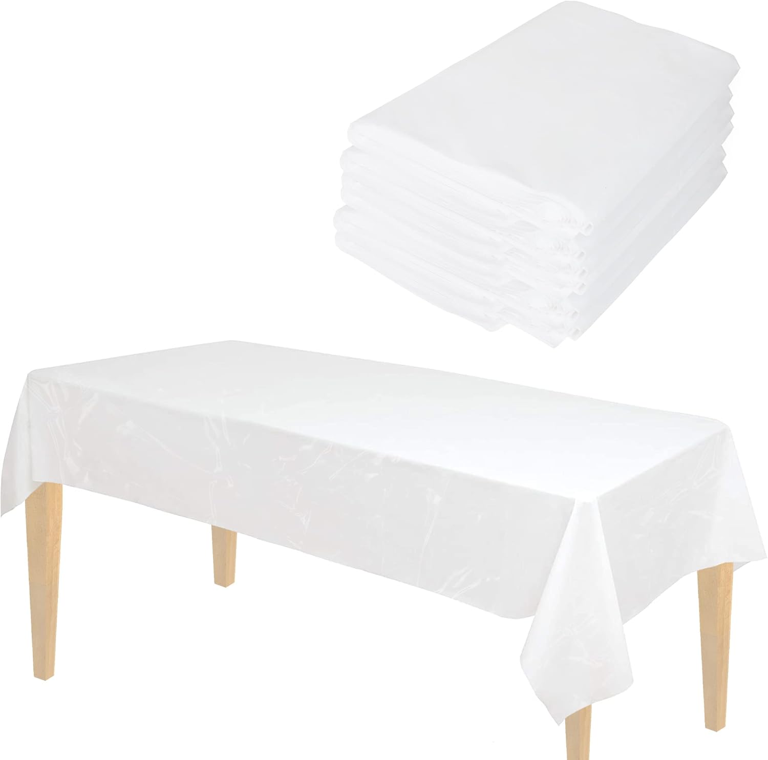 TULLIPAK 154 Pack White Tablecloths 36x108in USA Made