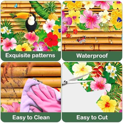 4 Pack Hawaiian Luau Tablecloths 54 x 108 Inches