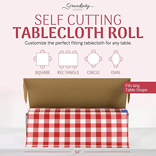 Grandipity Plastic Tablecloth Roll 54 Inch x 100 Feet