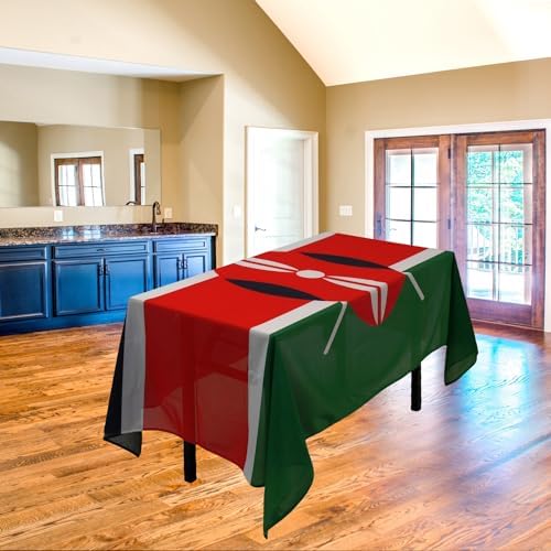 MSFHHA Rectangular Kenya Flag Tablecloth 59x83 Inches