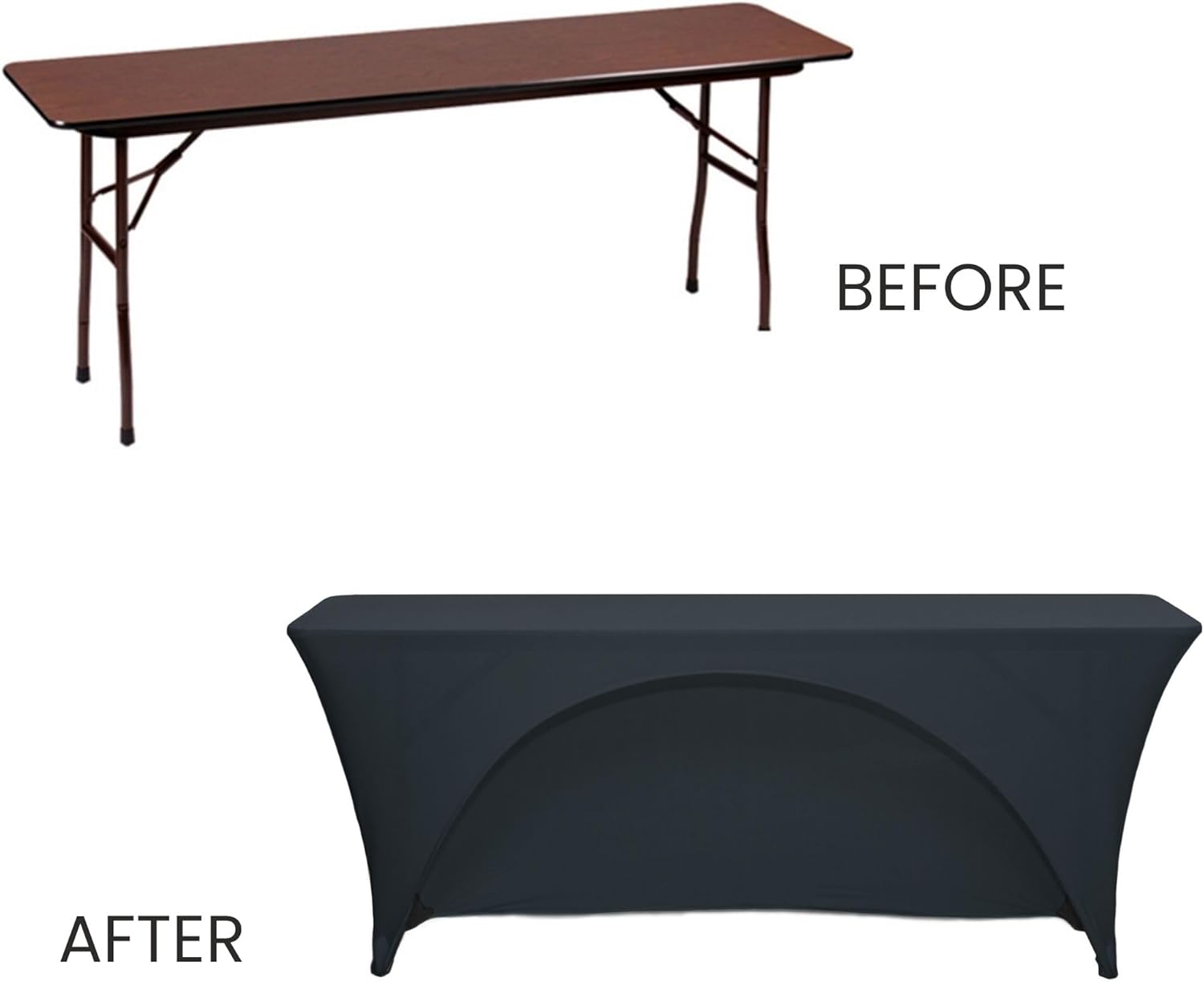 Your Chair Covers - Black Spandex 6 Ft x 18 Inches