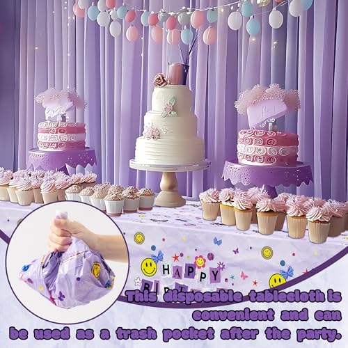 Pop Music Themed Tablecloths - 3pcs Waterproof Plastic Covers
