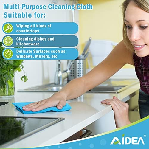 AIDEA Swedish Dish Cloths 20 Pack Reusable Kitchen Towels