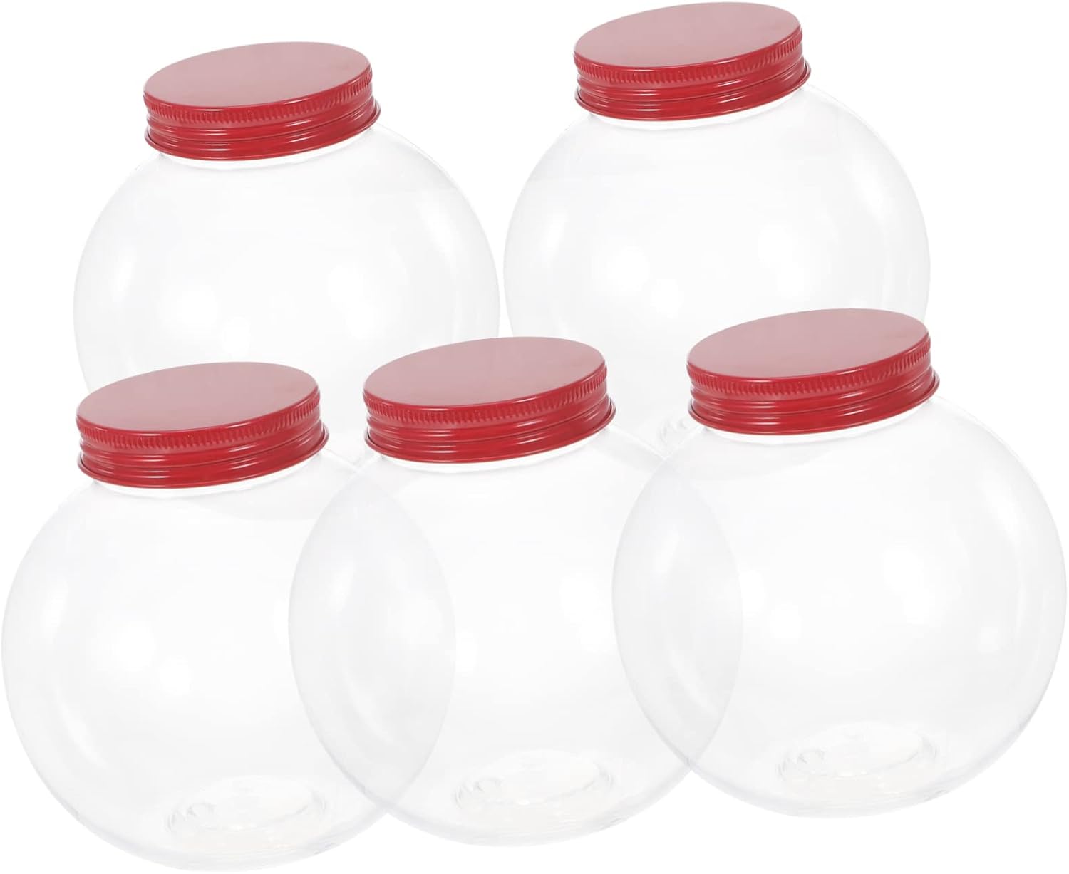 5pcs Shaped Candy Jar with Seal Lid for Christmas Party Treats
