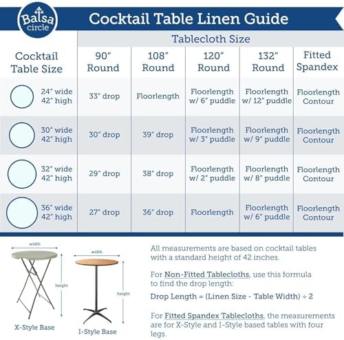 Balsa Circle 36-Inch Nude Cocktail Spandex Tablecloth