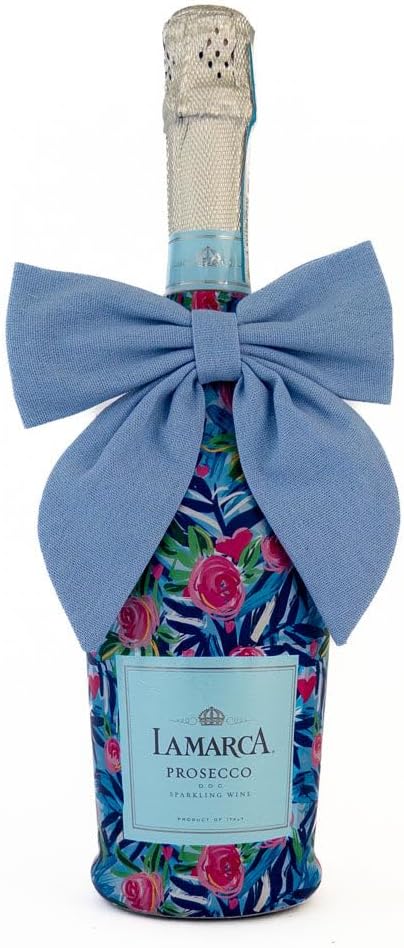 Beau Bottles Preppy Roses with Love Wine Label Wrap for 750ml Champagne Bottle