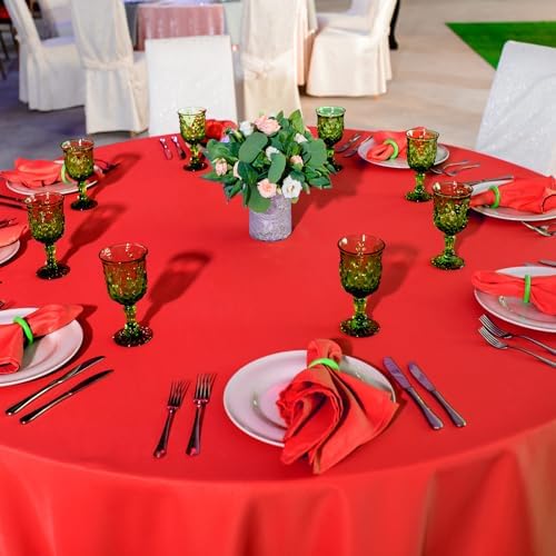 MASHAN 12 Pcs Red Black White Plastic Tablecloths