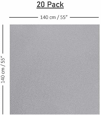 Disposable Tablecloth 55x55 Gray Paper for Square or Round Tables