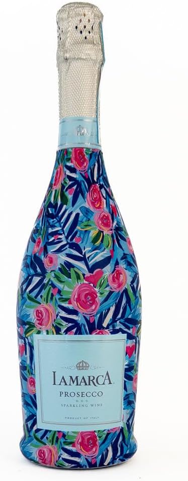 Beau Bottles Preppy Roses with Love Wine Label Wrap for 750ml Champagne Bottle